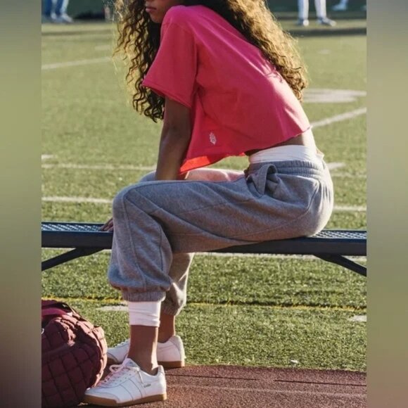 NWOT Free People Inspire Buti Logo Tee Pink size- EXTRA LARGE - Picture 2 of 3